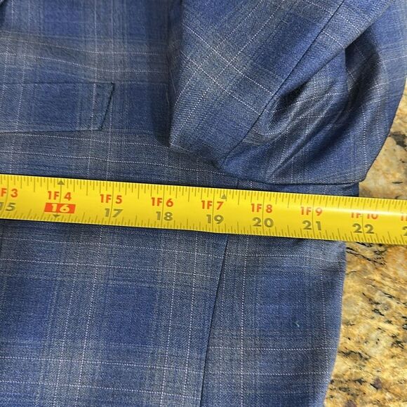 Reda 1865 Contemporary Classic Men's Blue Plaid Blazer Size 40 - Picture 7 of 14